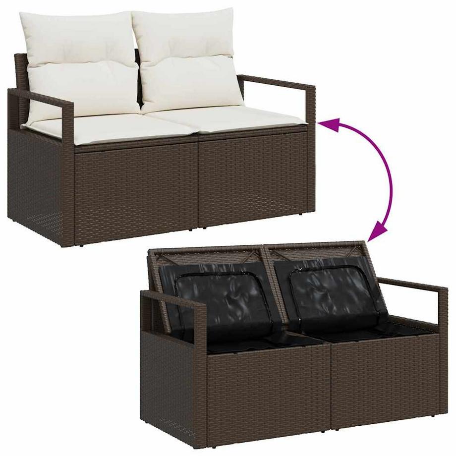 VidaXL Mobilier de jardin poly rattan  