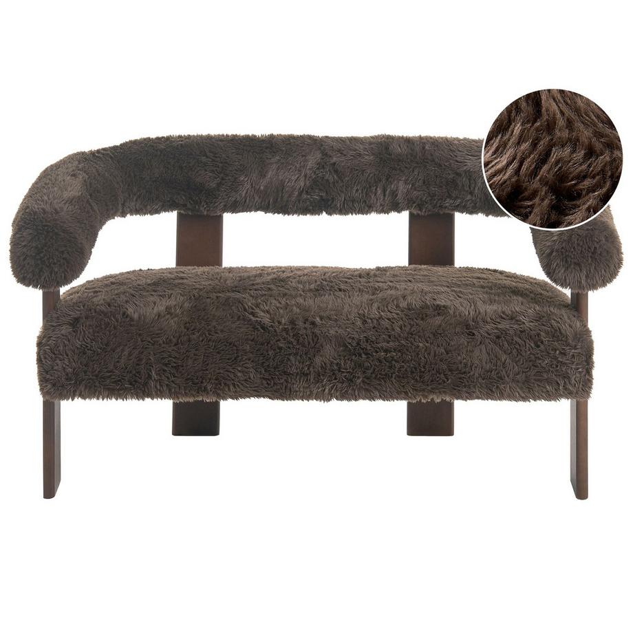 2 Sitzer Sofa aus Webpelz Retro ILBRO