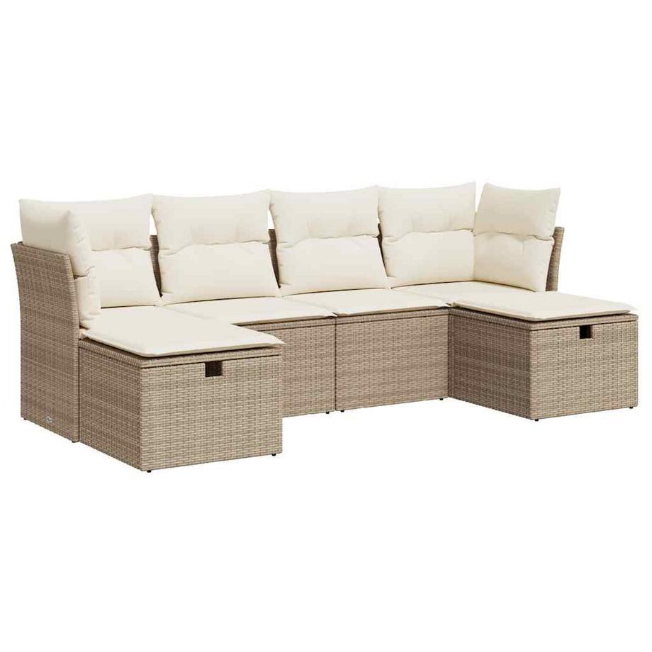 set di divani da giardino Polirattan
