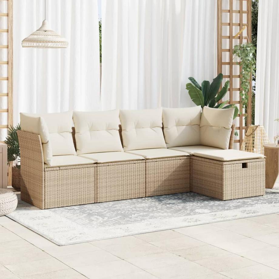VidaXL Ensemble de canapés de jardin rotin synthétique  