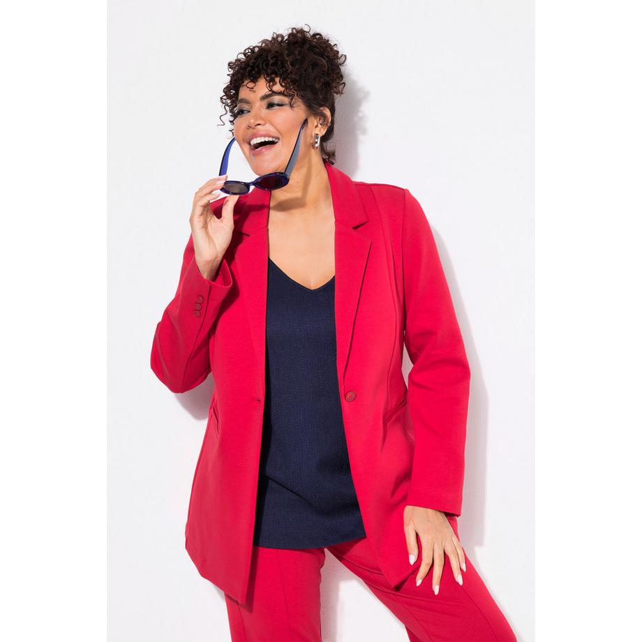 Ulla Popken Punto di Roma Blazer A-Ligne Stretch Col Revers  