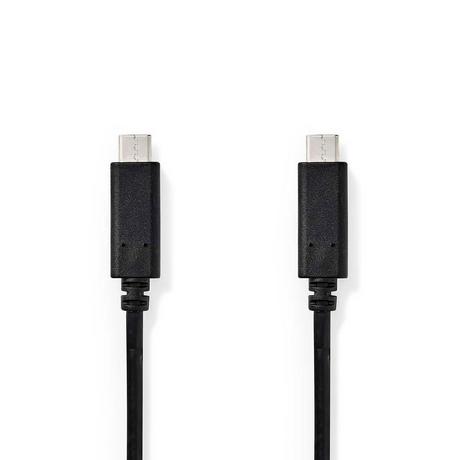 Nedis  USB-Kabel | USB 3.2 Gen 1 | USB-C™ Male | USB-C™ Male | 60W | 4K@60Hz | 5Gbps | Vernickelt | 1,00m | Rund | PVC | Schwarz | Box 
