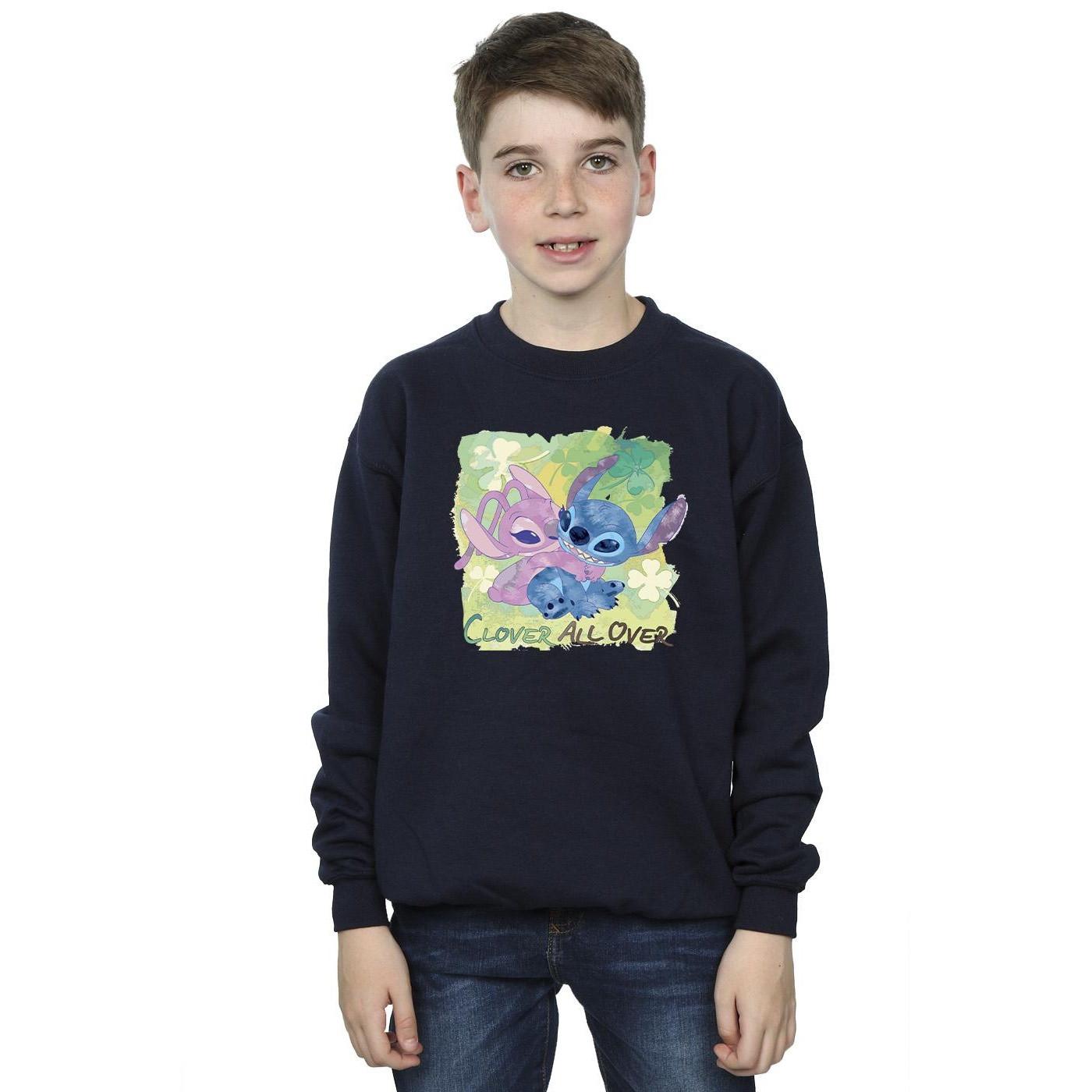 Disney  Lilo And Stitch St Patrick´s Day Clover Sweatshirt 