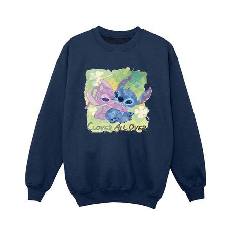 Disney  Lilo And Stitch St Patrick´s Day Clover Sweatshirt 