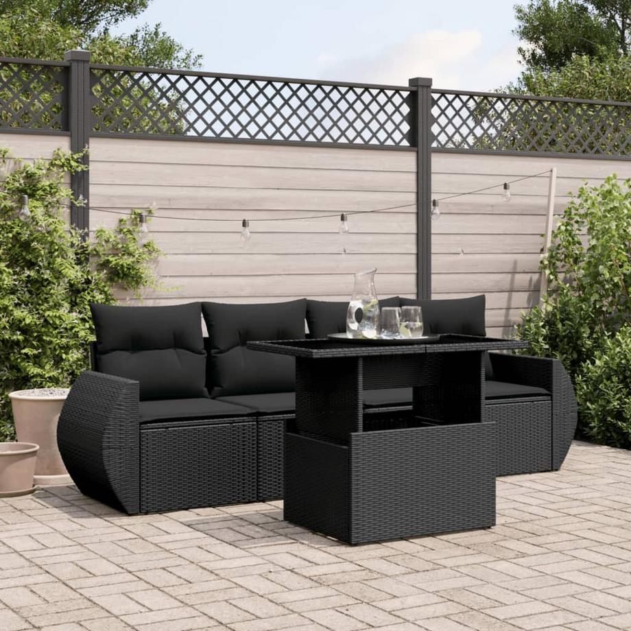 VidaXL set divano da giardino Polirattan  