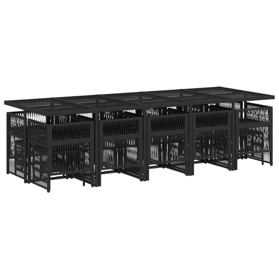 VidaXL set da pranzo da giardino Polirattan  
