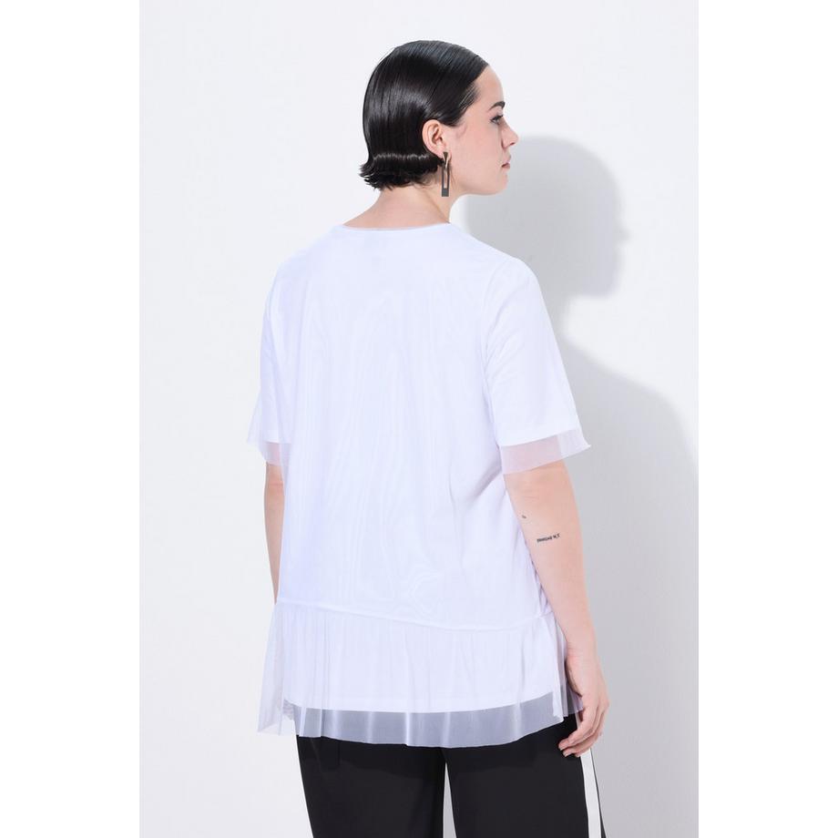 Ulla Popken T-shirt Doppio Strato Classic Fit Maniche Corte  