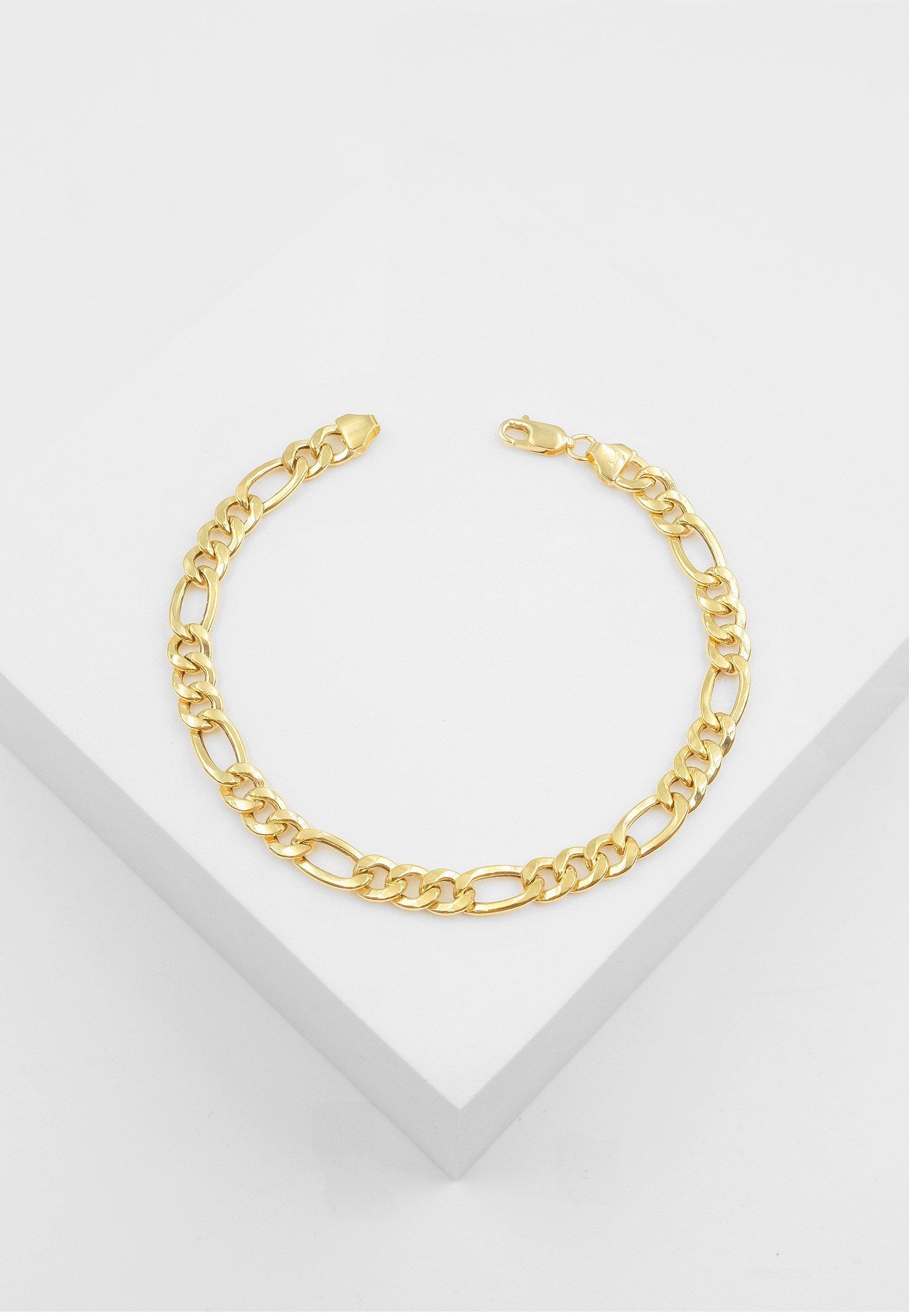 MUAU Schmuck  Bracelet Figaro Gelbgold 750, 5.6mm, 19cm 