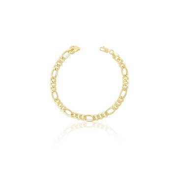 Bracelet Figaro Gelbgold 750, 5.6mm, 19cm