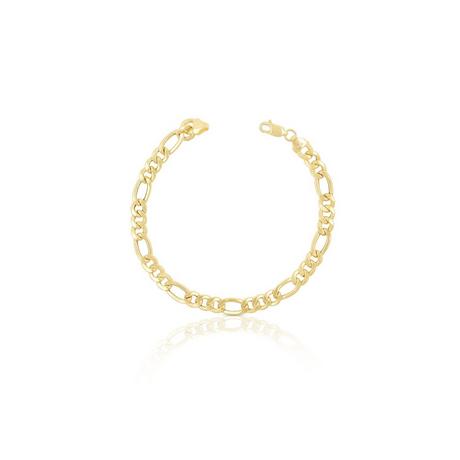 MUAU Schmuck  Bracelet Figaro Gelbgold 750, 5.6mm, 19cm 