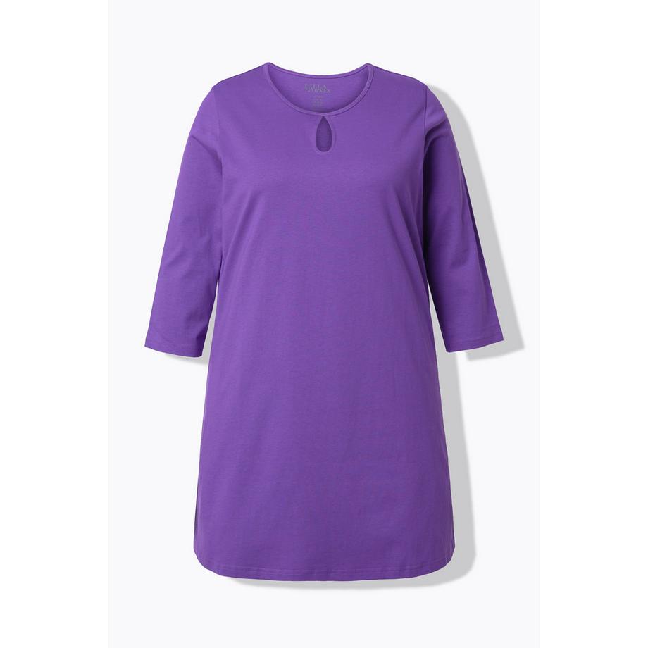 Ulla Popken Longshirt A-Linie Rundhalsausschnitt 3/4-Arm  