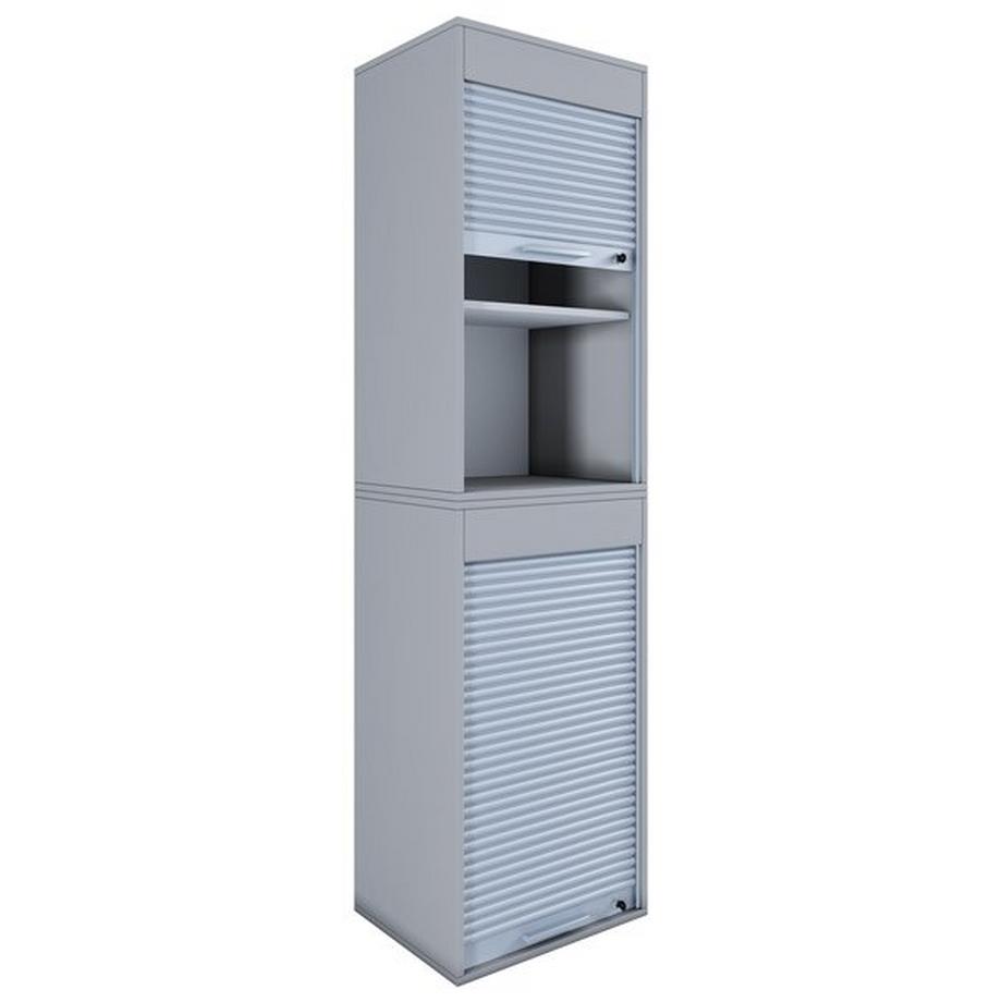 VCM Büroschrank | Aktenschrank mit Rollladen | Maße ca. H. 186 x B. 50 x T. 40 cm – Aktos XL  
