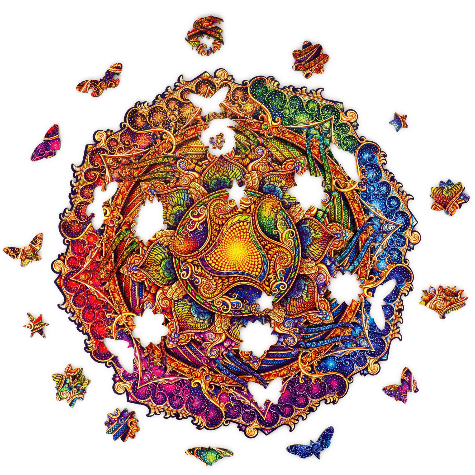 Unidragon  Mandala Inexhaustible Abundance (200 Teile) - Holzpuzzle 