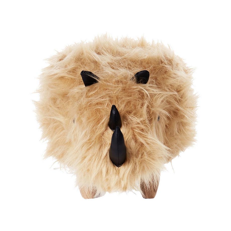 Beliani Tabouret animal en Fourrure synthétique Moderne WOOLLY  