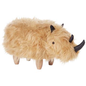 Tabouret animal en Fourrure synthétique Moderne WOOLLY