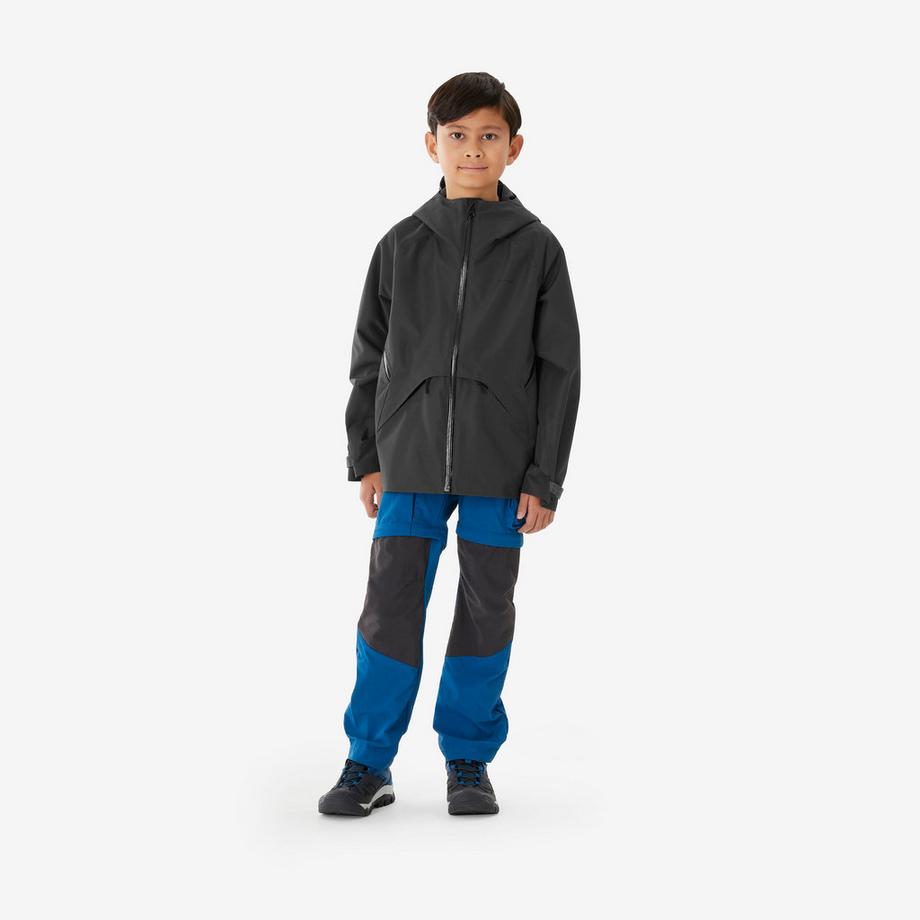 QUECHUA Kinder Wasserdichte Synthetische Wanderjacke Jacke Jungen wasserdicht zum Wandern 