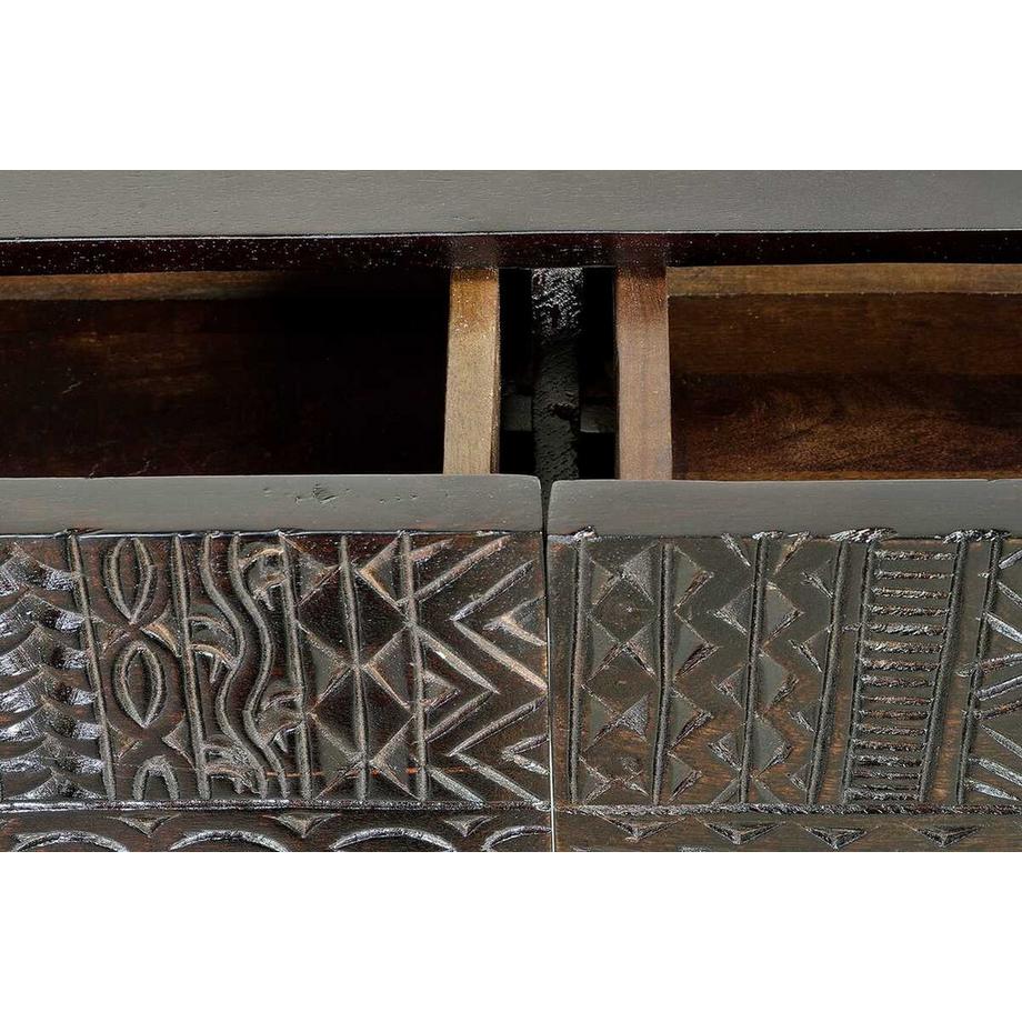 mutoni Console Hieroglyph mangue brun foncé 120  