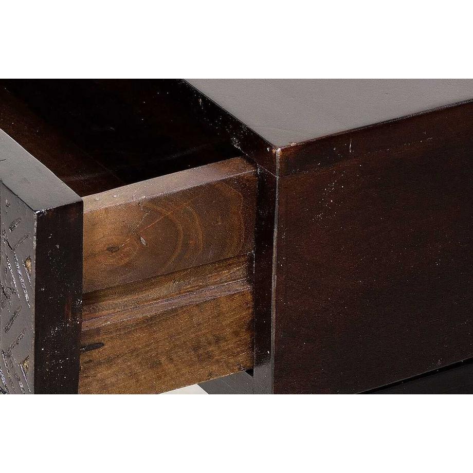 mutoni Console Hieroglyph mangue brun foncé 120  