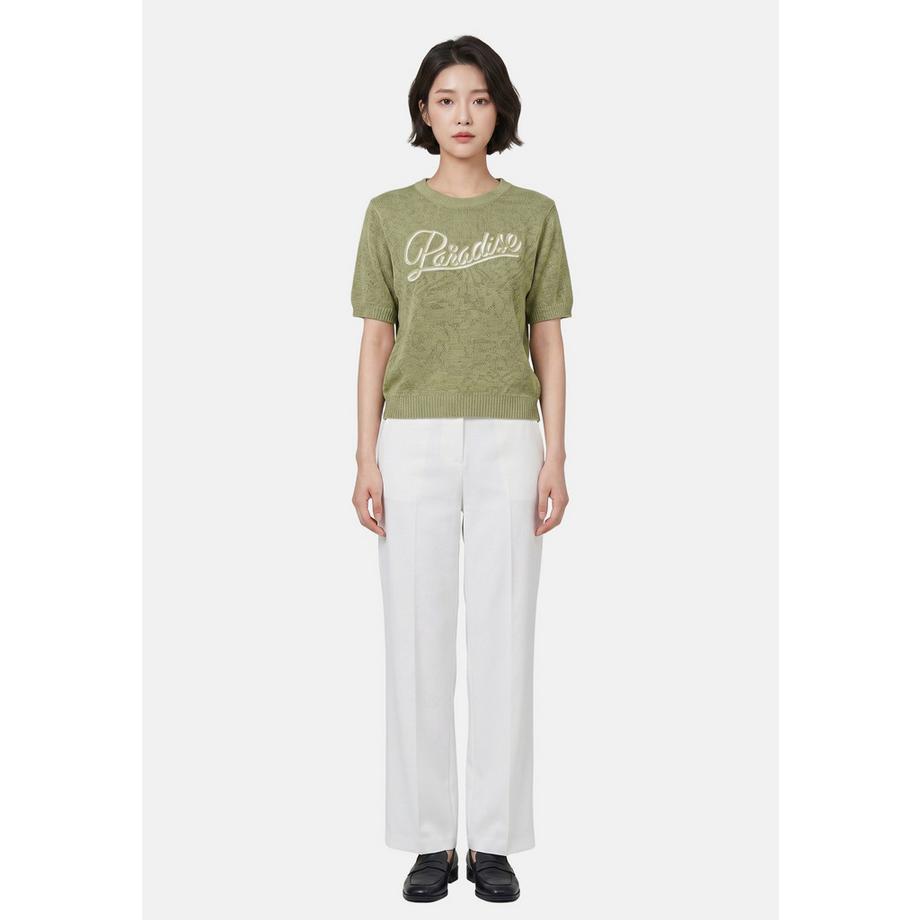 Roberta Rossi Top in maglia con stampa Paradise  