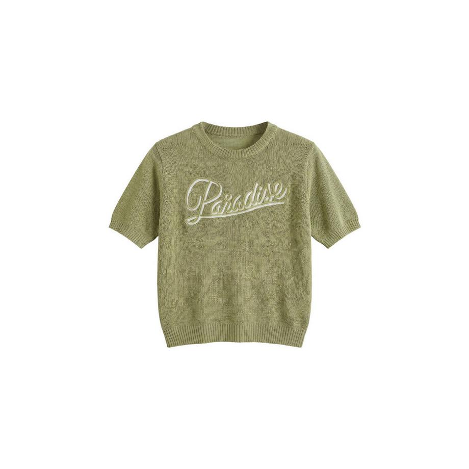 Roberta Rossi Top in maglia con stampa Paradise  