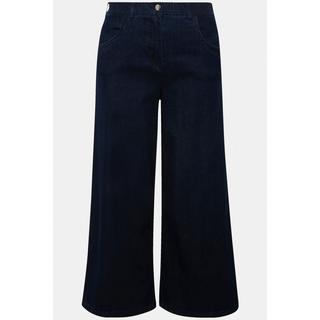 Ulla Popken  Culottes di jeans con taglio della gamba ampio e lungo fino al polpaccio 