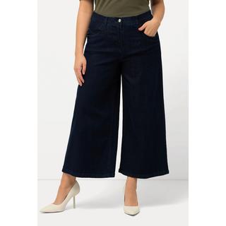 Ulla Popken  Culottes di jeans con taglio della gamba ampio e lungo fino al polpaccio 