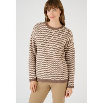 Zweifarbiger Strickpullover Thermolactyl