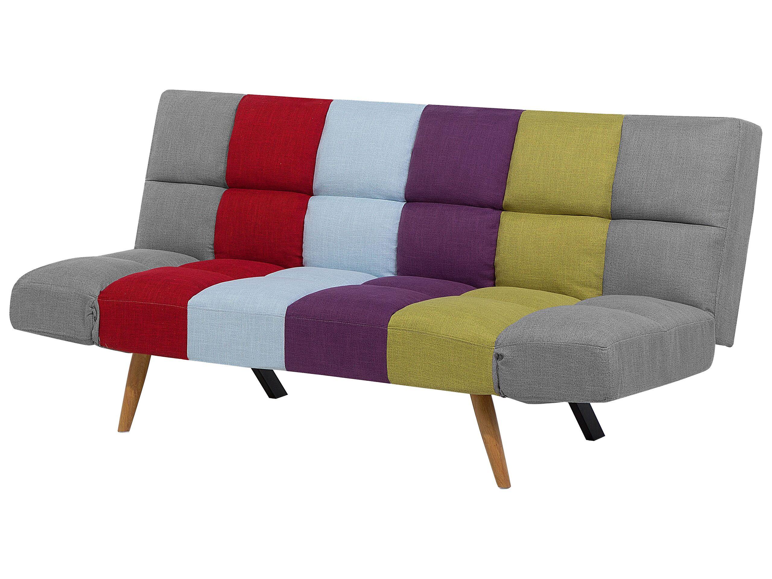 Beliani Canapé-lit en Tissu Rétro INGARO  