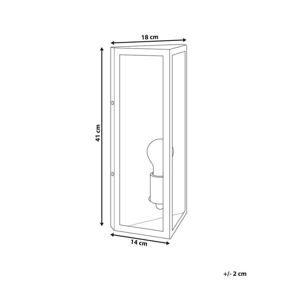 Beliani Lampe murale pour l\'extérieur en Métal Traditionnel PACTOLUS  