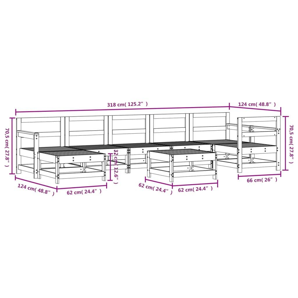 VidaXL set mobili da giardino Legno di pino  