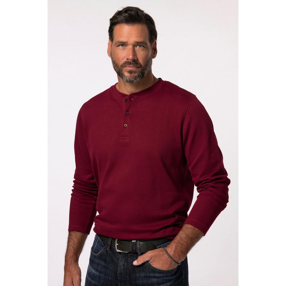 JP1880 Langarm Piqué Henley  