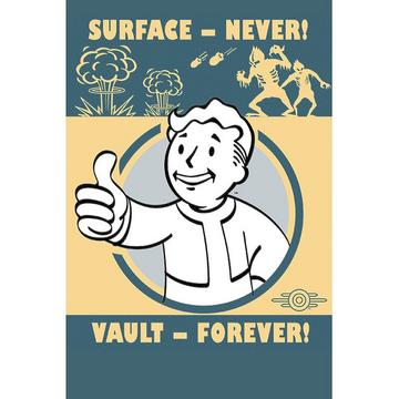 Poster - Gerollt und mit Folie versehen - Fallout - Vault Forever