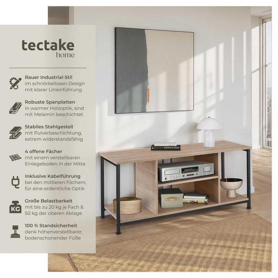 Tectake TV-Regal Austin Industrial Style Holz und Stahl  