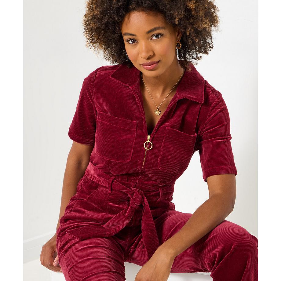 Joe Browns Cord-Jumpsuit Reissverschluss Gürtel Bootcut  