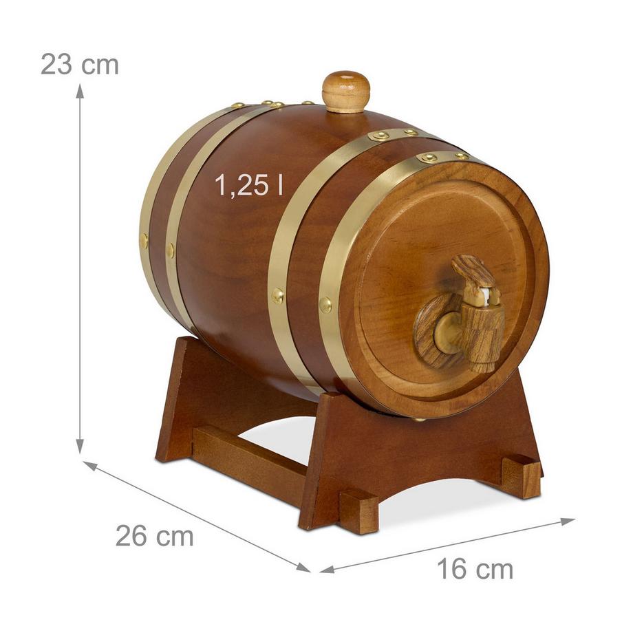 Northix  Whiskyfass aus Holz 1,25 l 