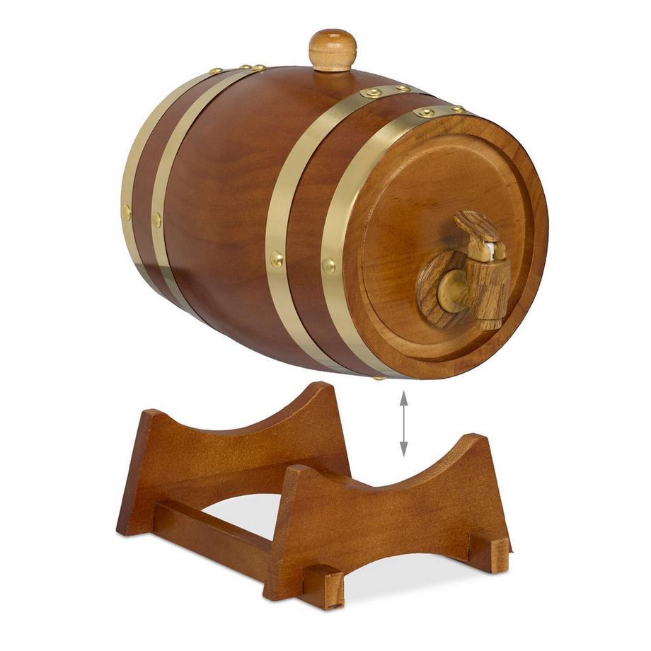 Northix  Whiskyfass aus Holz 1,25 l 