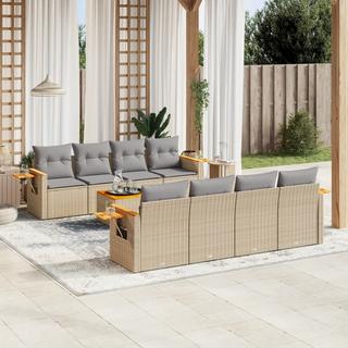 VidaXL set divano da giardino Polirattan  