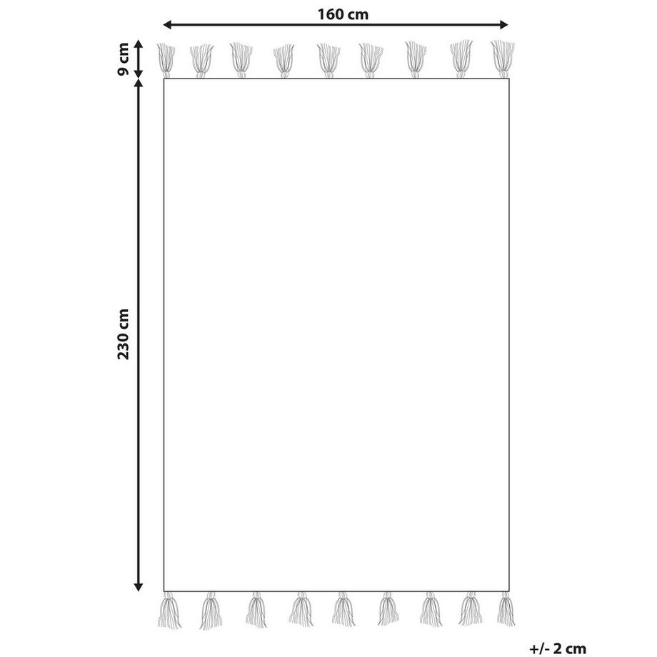 Beliani Tappeto en Lana Boho AYGEZARD  