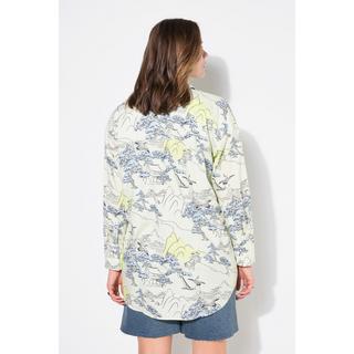 Studio Untold Oversize All-Over Print Langarm Hemdbluse  