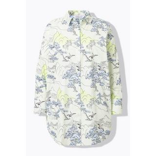 Studio Untold Oversize All-Over Print Langarm Hemdbluse  