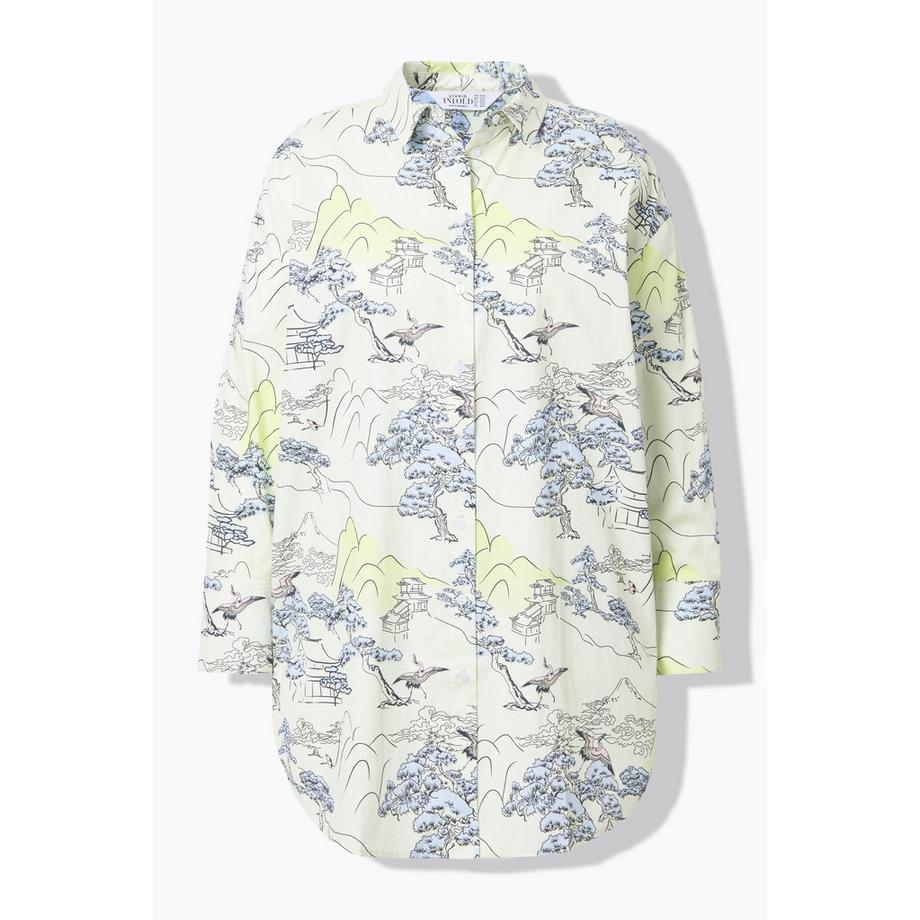 Studio Untold Camicia oversize stampa allover maniche lunghe  