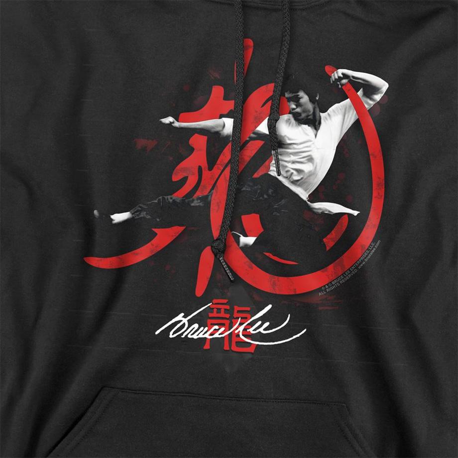 Bruce Lee High Flying Felpa Con Cappuccio  
