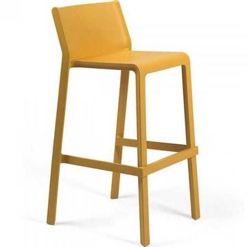 Tabouret de bar de jardin Trill jaune 76