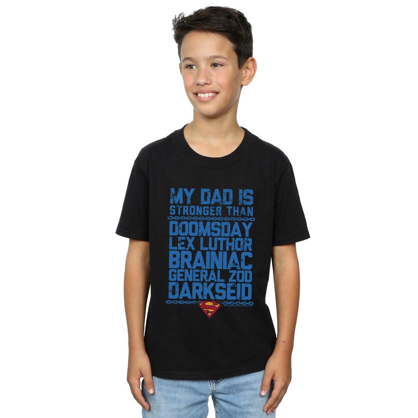 DC COMICS  Superman My Dad Is Stronger Than TShirt 