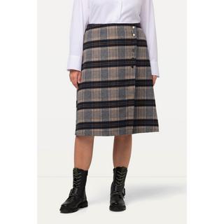 Ulla Popken  Landhaus Kilt, Karo, A-Linie, Schmuckknöpfe, Wickeloptik 