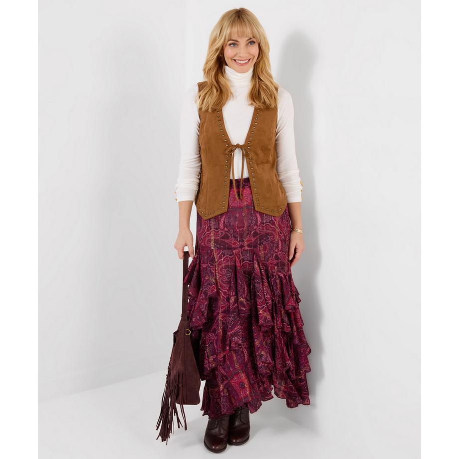 Joe Browns Veston Boho en Suédine à Clous  