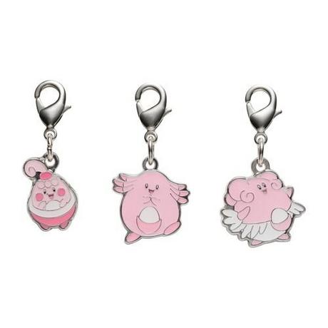 Pokémon  Pokemon Center - Happiny, Chansey, Blissey Schlüsselanhänger - 3 Stück 