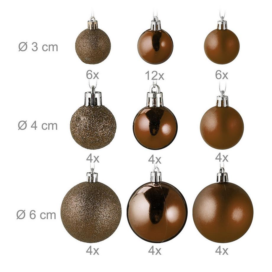 Northix Weihnachtsschmuck-Set, 100-teilig  