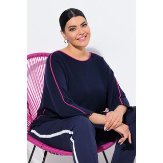 Ulla Popken Pullover Piping U-Boot-Ausschnitt 3/4-Arm  