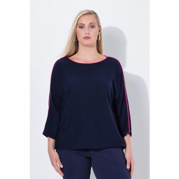 Pull encolure bateau, passepoils et manches 3/4
